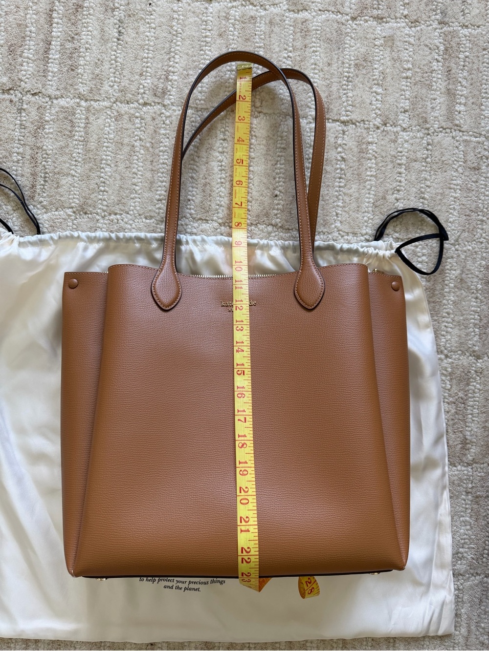 kate spade Tan Pebbled Leather Tote - Picture 14 of 16